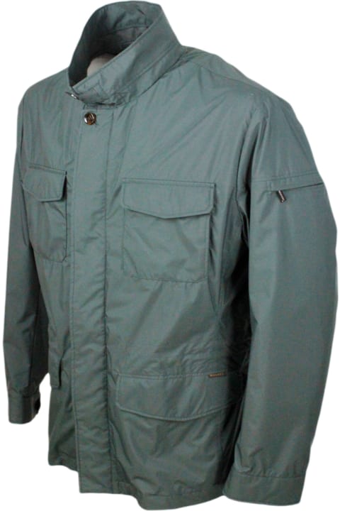 Moorer Coats & Jackets for Men Moorer Fieldsd Jacket Made Of Waterproof Technical Fabric. Patch Pockets On The Chest And Adjustable Drawstring Waist.