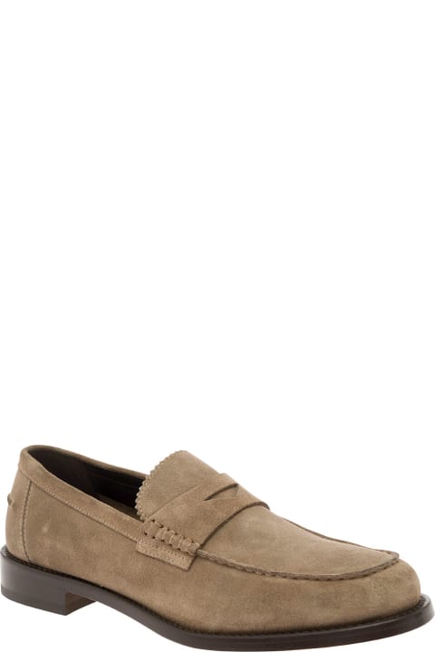 Doucal's Loafers & Boat Shoes for Women Doucal's Beige Pull-on Loafers In Suede Man