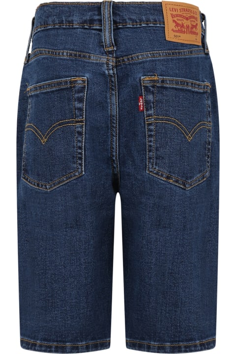 Levi's for Kids Levi's Blue Shorts For Boy With Logo