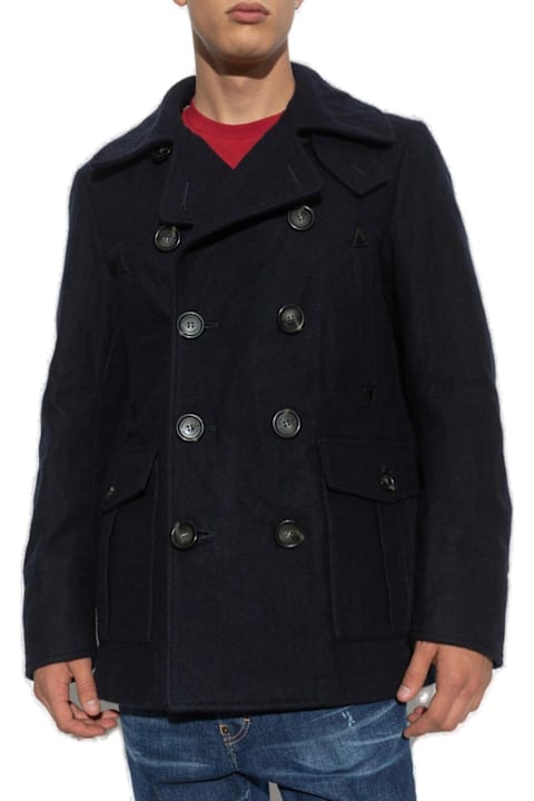 Dsquared2 Coats & Jackets for Men Dsquared2 Double-breasted Straight Hem Coat