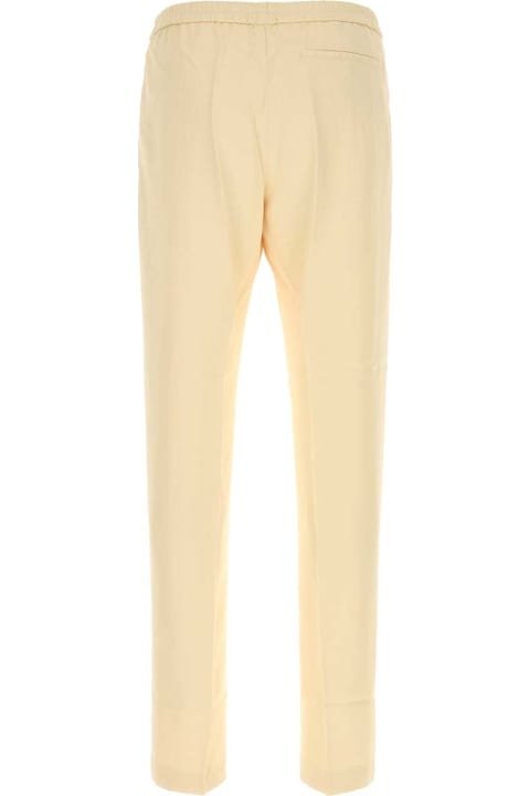 Dries Van Noten for Men Dries Van Noten Pastel Yellow Jersey Pennams Pant