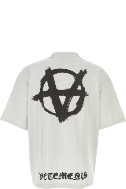 ウィメンズ VETEMENTSのトップス VETEMENTS Light Grey Cotton Oversize T-shirt