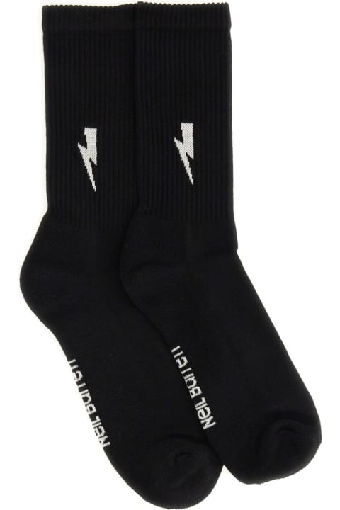 Underwear for Men Neil Barrett Sock With Logo Embroidery
