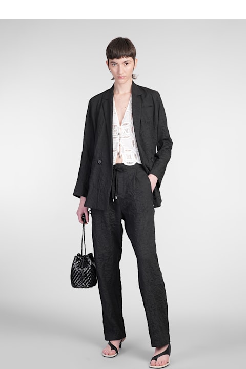 أدوات منزلية Holy Caftan Jam Blazer In Black Cotton