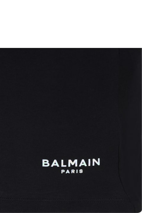 Balmain for Girls Balmain Black Dress For Girl With Bow
