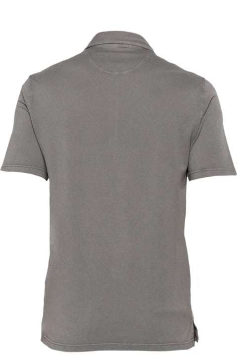 Fedeli for Men Fedeli Grey Cotton Polo Shirt
