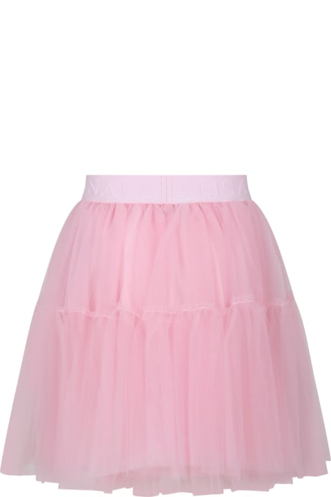 Monnalisa Clothing for Girls Monnalisa Pink Elegant Tulle Skirt For Girl