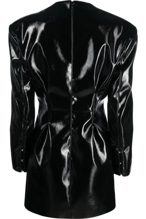 Del Core Coats & Jackets for Women Del Core Draped Shoulder Vneck Minidress