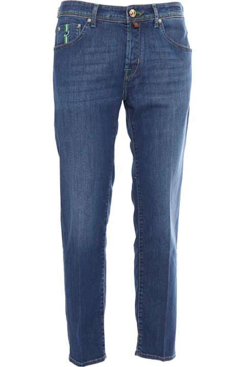 Jacob Cohen for Kids Jacob Cohen Cropped Slim Fit 5 Pocket Pants