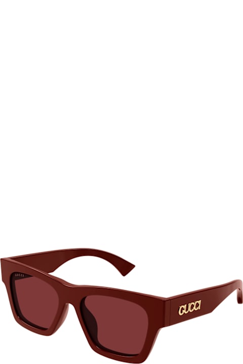 Gucci Eyewear لـ Kids Gucci Eyewear Gucci Gg1835s Linea Name Of Brand 003 Burgundy Red Sunglasses
