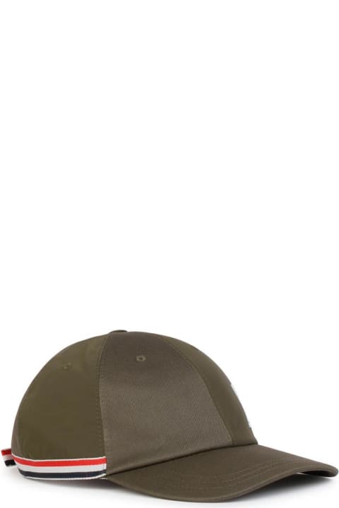 メンズ Thom Browneの帽子 Thom Browne Green Cotton Baseball Cap
