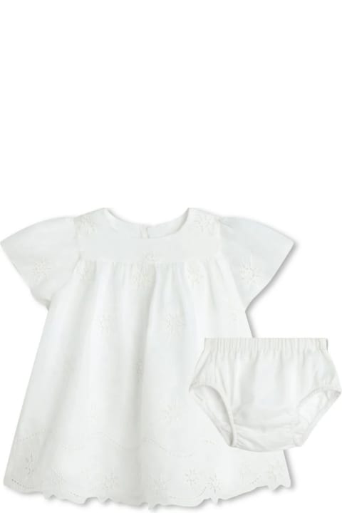 Chloé Bodysuits & Sets for Baby Girls Chloé White Dress With Embroidered Stars