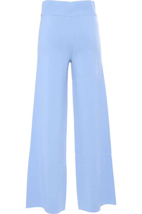 Parosh Pants & Shorts for Women Parosh Light Blue Flared Trousers