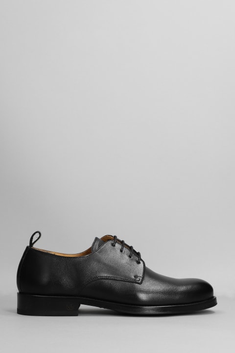 City 13 Low Lace Up Shoes In Black Leather