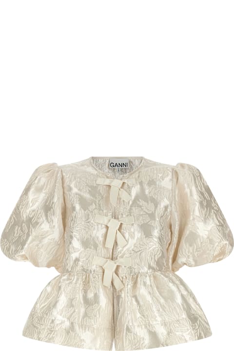 Homeware Ganni 'satin Peplum' Blouse