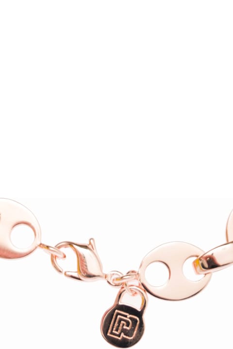 ウィメンズ Paco Rabanneのブレスレット Paco Rabanne Paco Rabanne Woman's Pink Brass Chain Bracelet