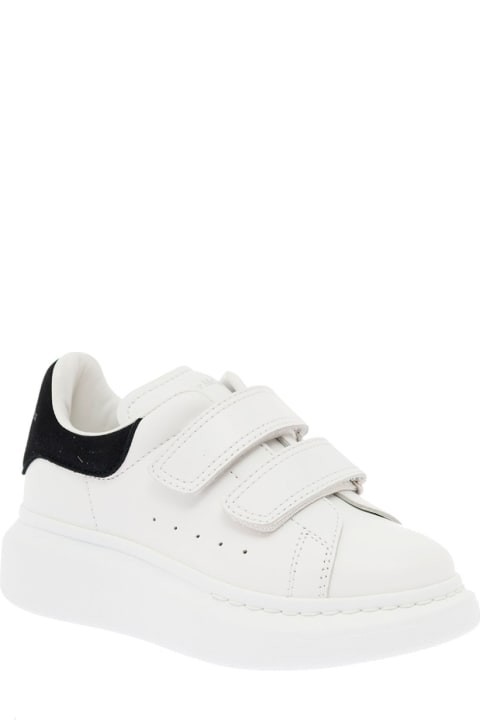 Alexander Mcqueen Kids Boy's Oversize White And Black Leather  Sneakers
