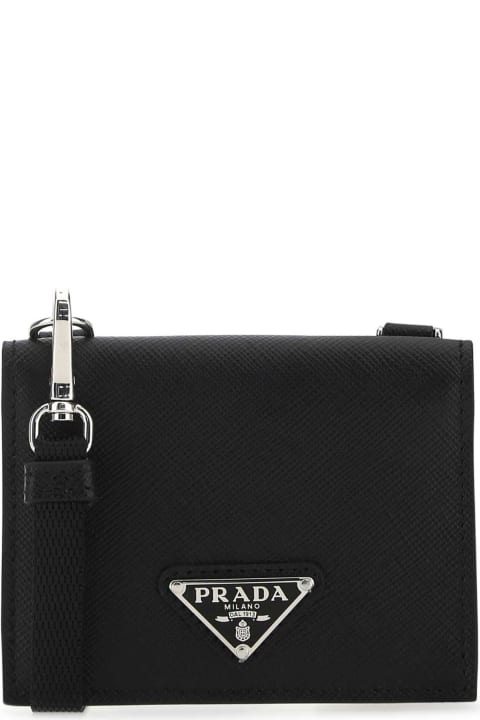 Accessories for Men Prada Black Leather Cardholder