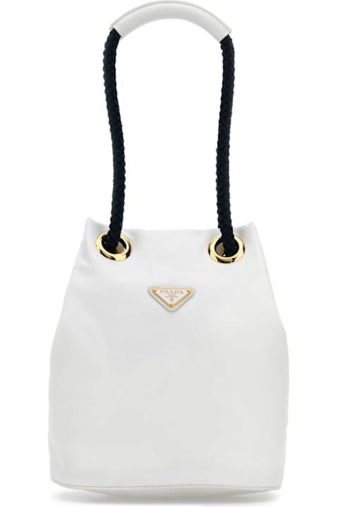 Homeware Prada White Re-nylon Prada Mariner Bucket Bag