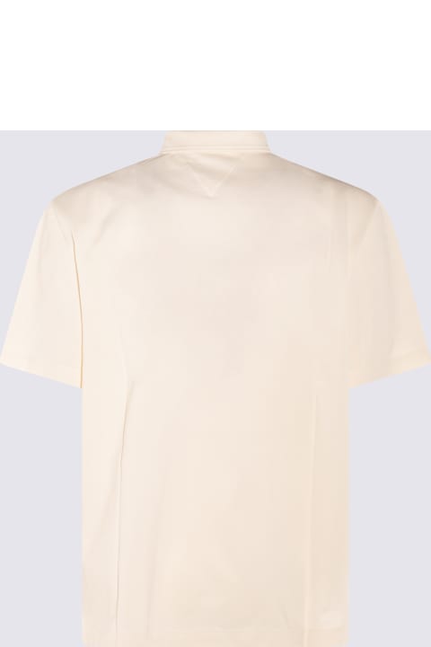 Bottega Veneta for Men Bottega Veneta Beige Cotton Polo Shirt