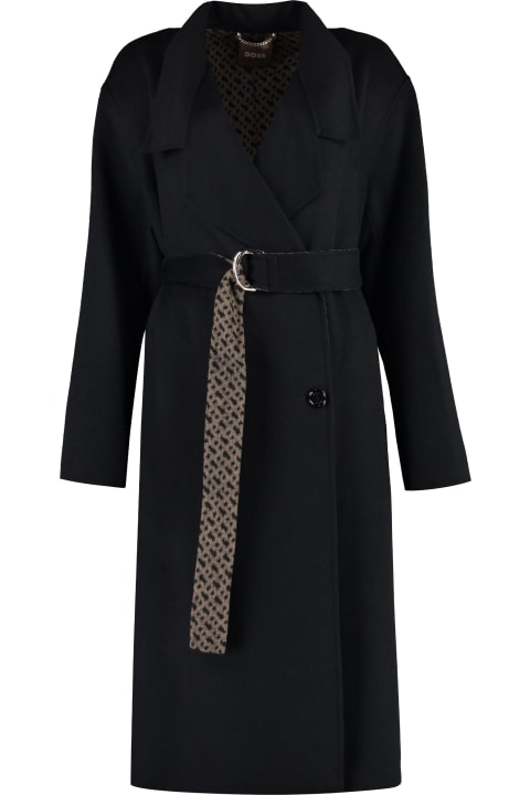 Hugo Boss Coats & Jackets for Women Hugo Boss Wool Blend Double-breasted Coat