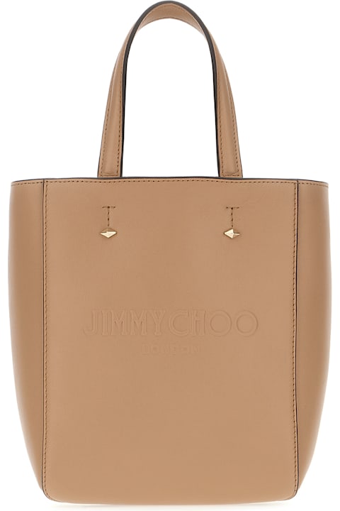 Jimmy Choo Totes for Women Jimmy Choo Biscuit Leather Small Lenny Handbag