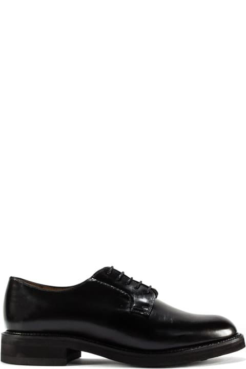 Black Shiny Leather Blúcher Shoe