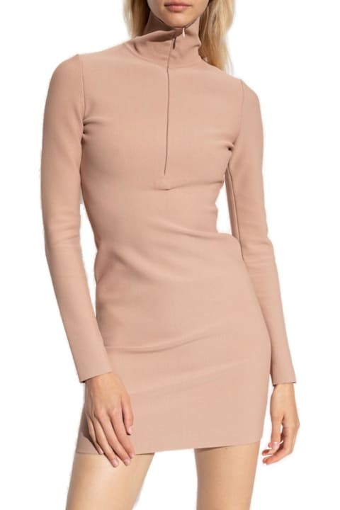 Homeware Alaia Half Zipped Long-sleeved Mini Dress
