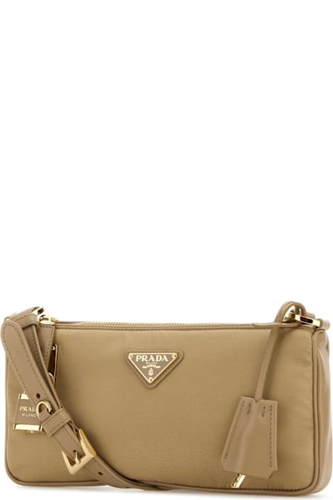 حقائب توتي لـ السيدات Prada Beige Re-nylon Crossbody Bag