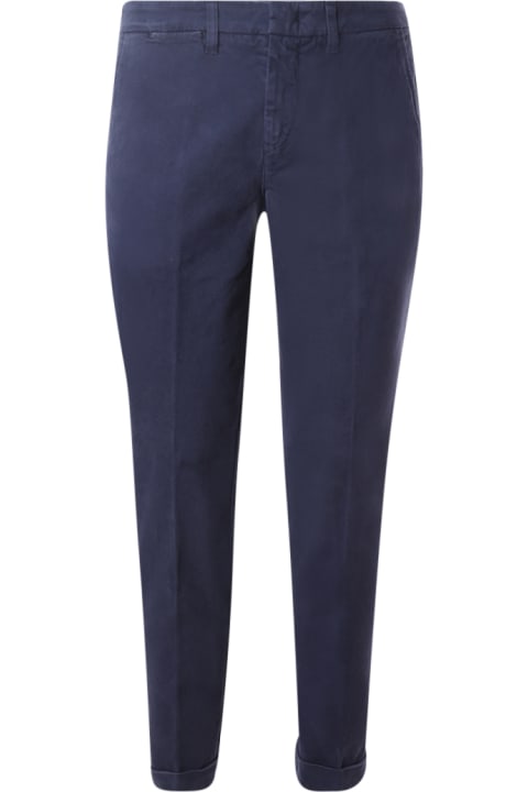 Fay Men Fay Navy Blue Capri Cotton Trousers Pants