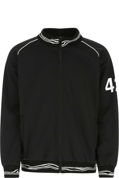 FourTwoFour on Fairfax for Men FourTwoFour on Fairfax Black Polyester Bomber Jacket