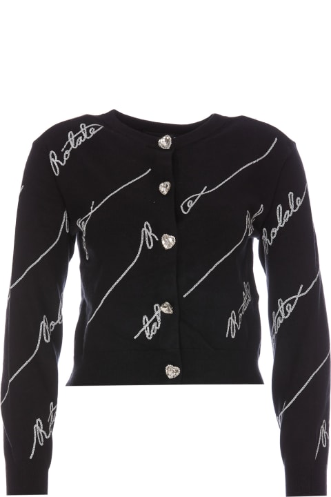 Rotate by Birger Christensen for Women Rotate by Birger Christensen Sequins Logo Cardigan