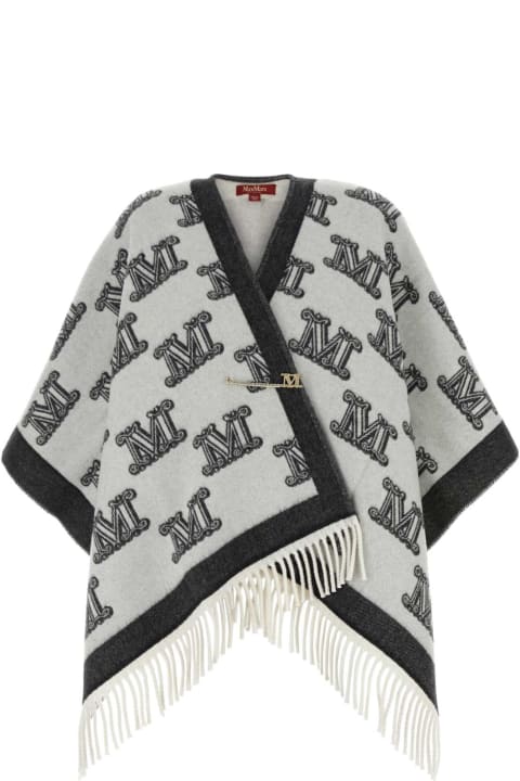 Max Mara Studio إكسسوارات لـ السيدات Max Mara Studio Embroidered Wool Frinestd Cape