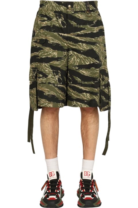 Dolce & Gabbana Pants for Men Dolce & Gabbana Camouflage Print Bermuda Shorts