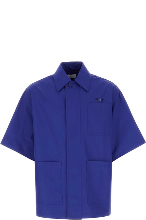 Off-White Shirts for Men Off-White Blue Cotton Oversize Shirt