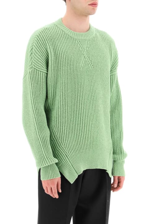 Jil Sander Fleeces & Tracksuits for Men Jil Sander Mint Green Cotton And Wool Sweater