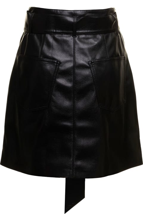 Fashion for Women Nanushka Meda Skirt In Vegan Leather Black Woman Nanushka