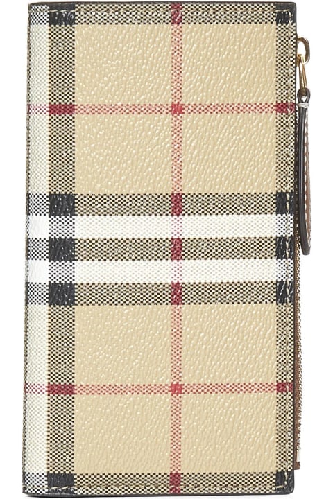 Burberry Sale for Women Burberry Check Pattern Zip-up Wallet