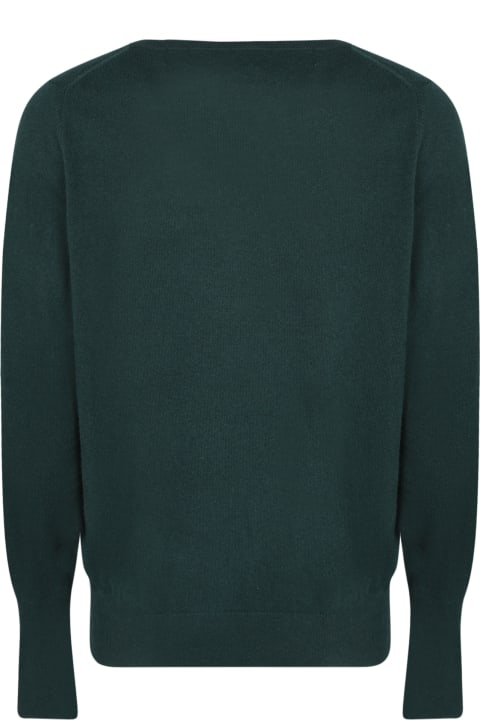 Ballantyne Sweaters for Men Ballantyne Diamond V-neck Beige/ Dark Green Jumper