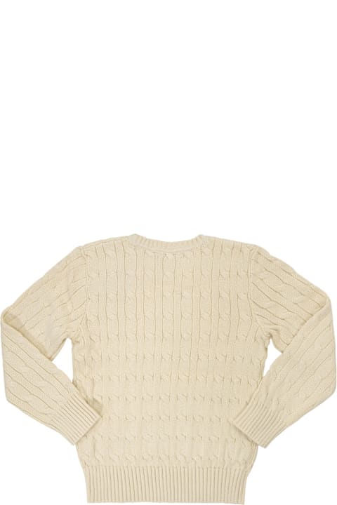 Homeware Polo Ralph Lauren Cable-knit Cotton Sweater With Logo