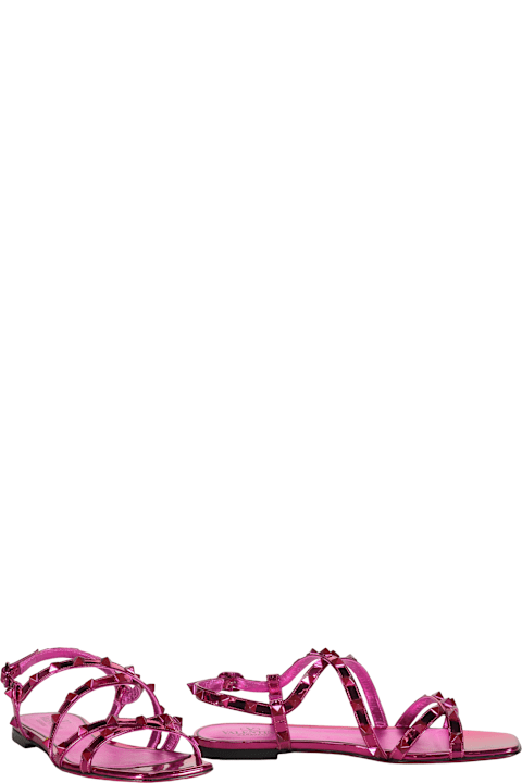 Valentino Garavani Summer Fuchsia Sandals, Elegance And Comfort.