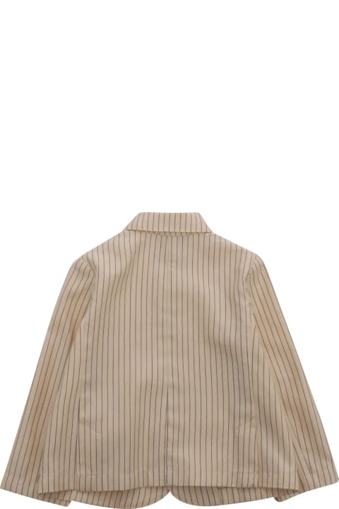 Topwear for Boys Emporio Armani Beige Striped Jacket