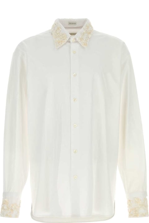 أدوات منزلية Dries Van Noten White Poplin Shirt