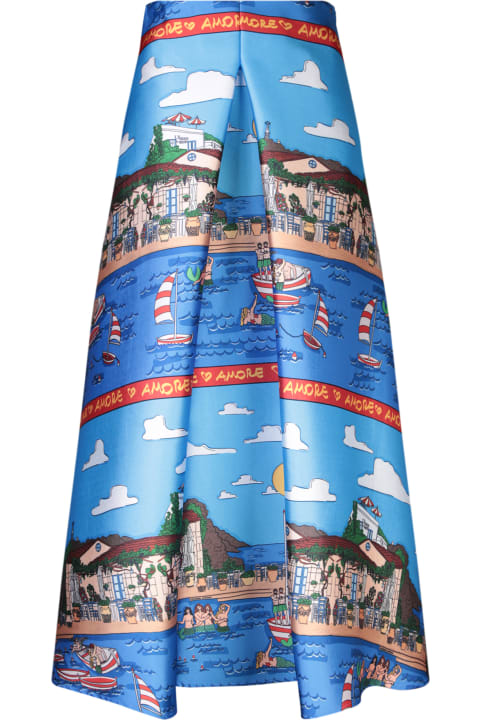 Alessandro Enriquez Skirts for Women Alessandro Enriquez Alessandro Enriquez 'duch Marzamemi Blu' Long Skirt