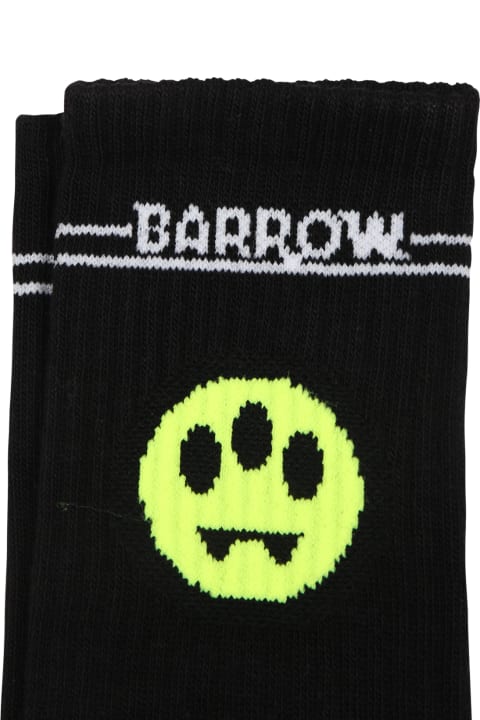 Barrow for Kids Barrow Black Socks For Kids With Logo And Smiley
