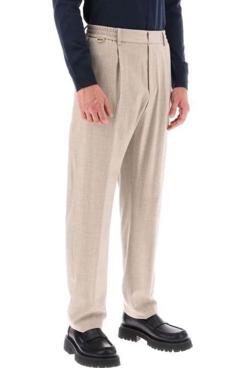 Agnona Pants for Men Agnona Single Pleat Wool Silk Trousers