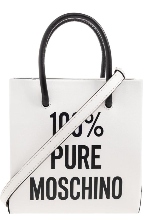 Moschino for Women Moschino Slogan-printed Top Handle Bag