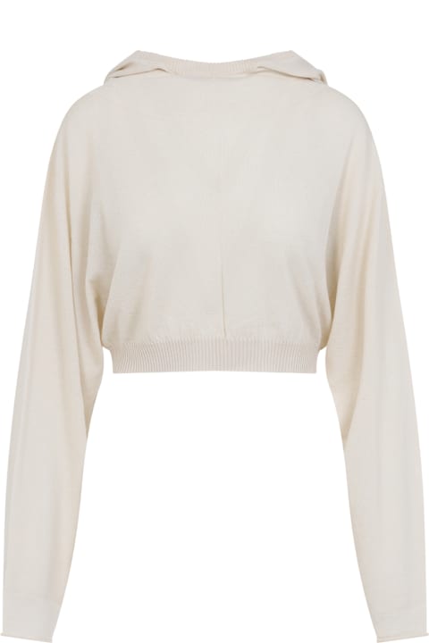 Homeware Rick Owens Cropped Hooded Tunic Pullover