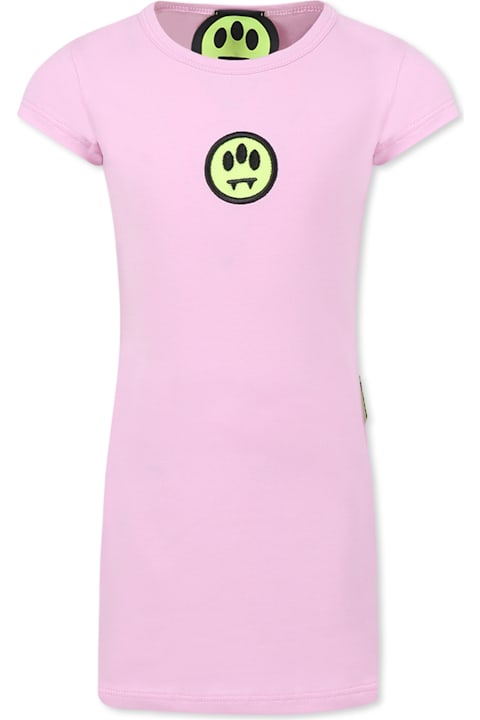 Homeware Barrow Pink Dress For Girl With Smiley