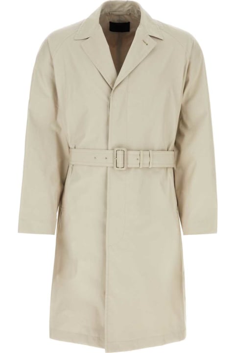 Coats & Jackets Sale for Men Prada Dove Grey Cotton Blend Overcoat